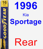 Rear Wiper Blade for 1996 Kia Sportage - Premium