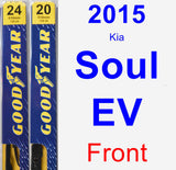 Front Wiper Blade Pack for 2015 Kia Soul EV - Premium