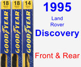 Front & Rear Wiper Blade Pack for 1995 Land Rover Discovery - Premium