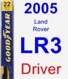 Driver Wiper Blade for 2005 Land Rover LR3 - Premium