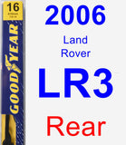 Rear Wiper Blade for 2006 Land Rover LR3 - Premium