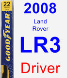 Driver Wiper Blade for 2008 Land Rover LR3 - Premium