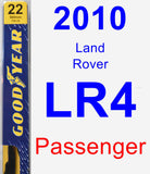 Passenger Wiper Blade for 2010 Land Rover LR4 - Premium