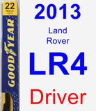 Driver Wiper Blade for 2013 Land Rover LR4 - Premium