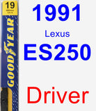 Driver Wiper Blade for 1991 Lexus ES250 - Premium