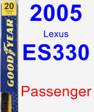 Passenger Wiper Blade for 2005 Lexus ES330 - Premium