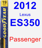 Passenger Wiper Blade for 2012 Lexus ES350 - Premium