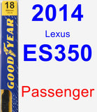 Passenger Wiper Blade for 2014 Lexus ES350 - Premium