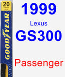 Passenger Wiper Blade for 1999 Lexus GS300 - Premium