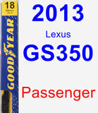 Passenger Wiper Blade for 2013 Lexus GS350 - Premium