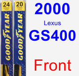 Front Wiper Blade Pack for 2000 Lexus GS400 - Premium