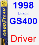 Driver Wiper Blade for 1998 Lexus GS400 - Premium