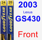 Front Wiper Blade Pack for 2003 Lexus GS430 - Premium