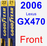 Front Wiper Blade Pack for 2006 Lexus GX470 - Premium