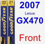 Front Wiper Blade Pack for 2007 Lexus GX470 - Premium