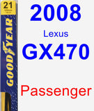 Passenger Wiper Blade for 2008 Lexus GX470 - Premium