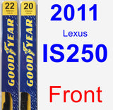 Front Wiper Blade Pack for 2011 Lexus IS250 - Premium