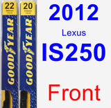 Front Wiper Blade Pack for 2012 Lexus IS250 - Premium