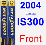 Front Wiper Blade Pack for 2004 Lexus IS300 - Premium