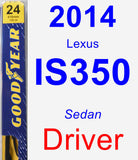 Driver Wiper Blade for 2014 Lexus IS350 - Premium