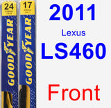 Front Wiper Blade Pack for 2011 Lexus LS460 - Premium