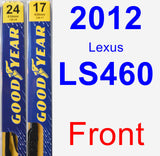 Front Wiper Blade Pack for 2012 Lexus LS460 - Premium