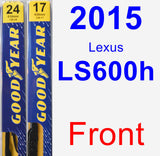 Front Wiper Blade Pack for 2015 Lexus LS600h - Premium