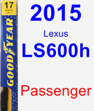 Passenger Wiper Blade for 2015 Lexus LS600h - Premium