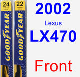 Front Wiper Blade Pack for 2002 Lexus LX470 - Premium