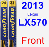 Front Wiper Blade Pack for 2013 Lexus LX570 - Premium