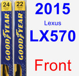 Front Wiper Blade Pack for 2015 Lexus LX570 - Premium