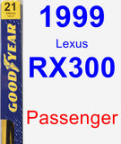 Passenger Wiper Blade for 1999 Lexus RX300 - Premium