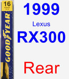 Rear Wiper Blade for 1999 Lexus RX300 - Premium