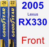 Front Wiper Blade Pack for 2005 Lexus RX330 - Premium