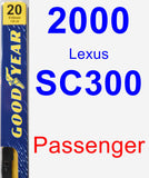 Passenger Wiper Blade for 2000 Lexus SC300 - Premium