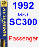 Passenger Wiper Blade for 1992 Lexus SC300 - Premium