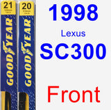 Front Wiper Blade Pack for 1998 Lexus SC300 - Premium