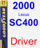 Driver Wiper Blade for 2000 Lexus SC400 - Premium