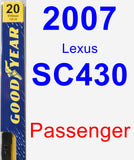 Passenger Wiper Blade for 2007 Lexus SC430 - Premium