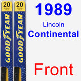 Front Wiper Blade Pack for 1989 Lincoln Continental - Premium