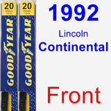 Front Wiper Blade Pack for 1992 Lincoln Continental - Premium