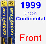 Front Wiper Blade Pack for 1999 Lincoln Continental - Premium