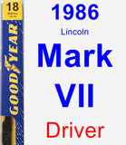 Driver Wiper Blade for 1986 Lincoln Mark VII - Premium