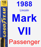 Passenger Wiper Blade for 1988 Lincoln Mark VII - Premium