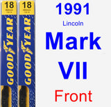 Front Wiper Blade Pack for 1991 Lincoln Mark VII - Premium