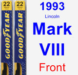 Front Wiper Blade Pack for 1993 Lincoln Mark VIII - Premium