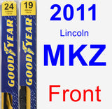 Front Wiper Blade Pack for 2011 Lincoln MKZ - Premium