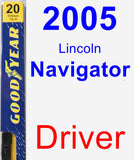 Driver Wiper Blade for 2005 Lincoln Navigator - Premium