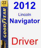 Driver Wiper Blade for 2012 Lincoln Navigator - Premium