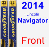 Front Wiper Blade Pack for 2014 Lincoln Navigator - Premium